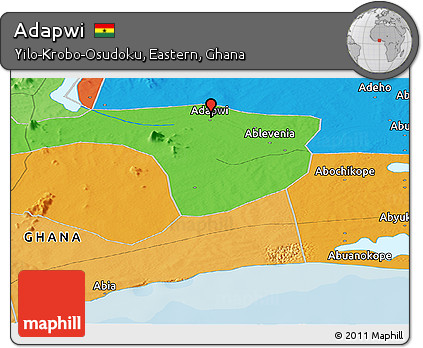 Political Panoramic Map of Adapwi