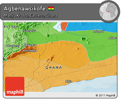 Political Panoramic Map of Agbenawsikofe