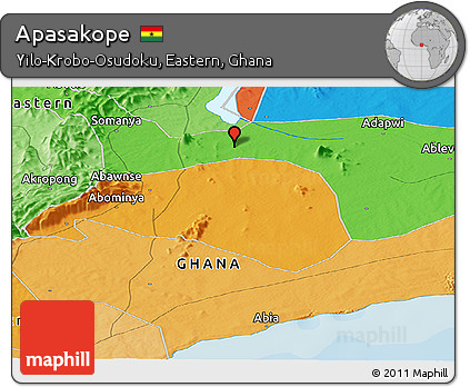 Political Panoramic Map of Apasakope