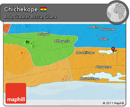 Political Panoramic Map of Chichekope