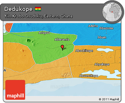 Political Panoramic Map of Dedukope