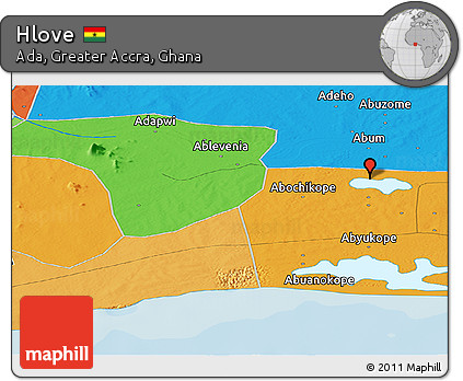 Political Panoramic Map of Hlove