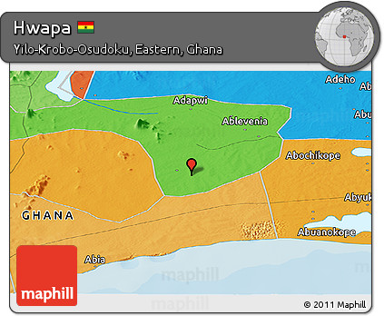 Political Panoramic Map of Hwapa