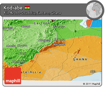 Political Panoramic Map of Kodiabe