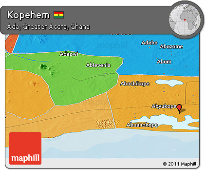 Political Panoramic Map of Kopehem
