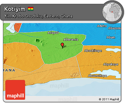 Political Panoramic Map of Kotiyim