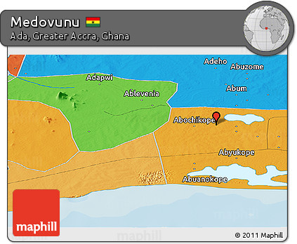 Political Panoramic Map of Medovunu