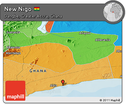 Political Panoramic Map of New Nigo