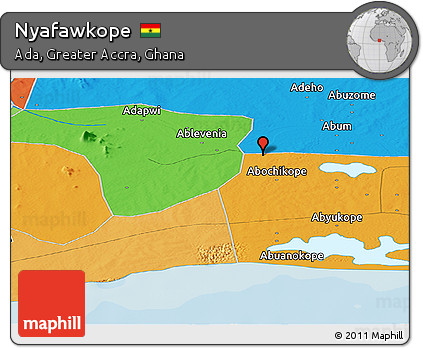 Political Panoramic Map of Nyafawkope