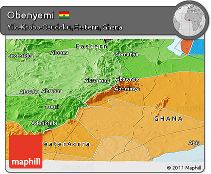 Political Panoramic Map of Obenyemi