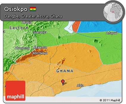 Political Panoramic Map of Osiokpo