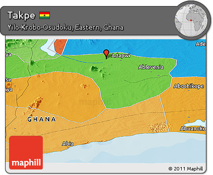 Political Panoramic Map of Takpe
