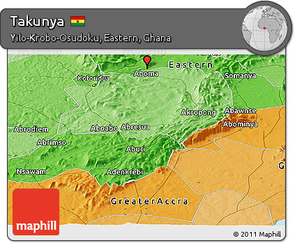 Political Panoramic Map of Takunya