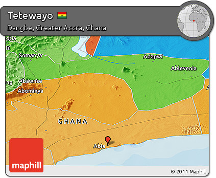 Political Panoramic Map of Tetewayo