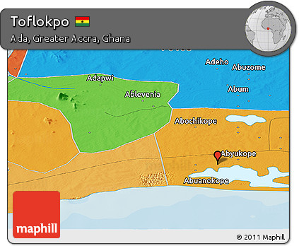Political Panoramic Map of Toflokpo