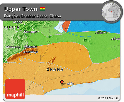 Political Panoramic Map of Upper Town