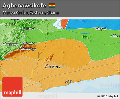 Political Panoramic Map of Agbenawsikofe