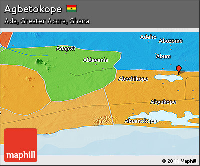 Political Panoramic Map of Agbetokope