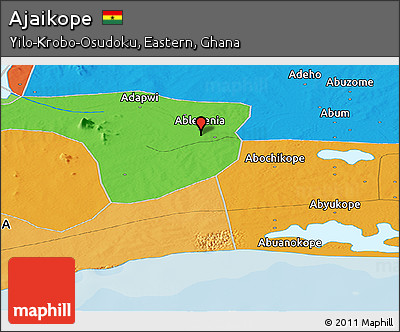Political Panoramic Map of Ajaikope