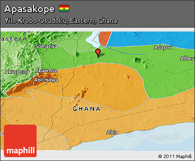 Political Panoramic Map of Apasakope