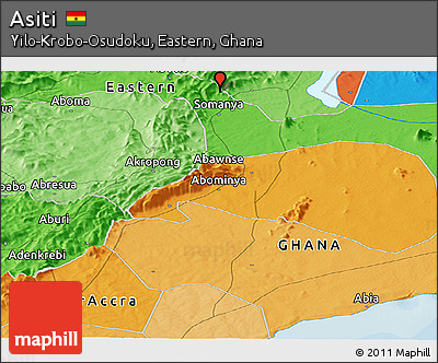 Political Panoramic Map of Asiti
