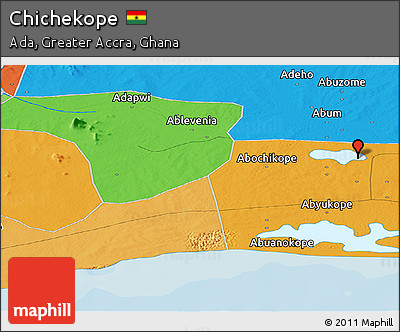 Political Panoramic Map of Chichekope