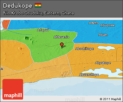 Political Panoramic Map of Dedukope