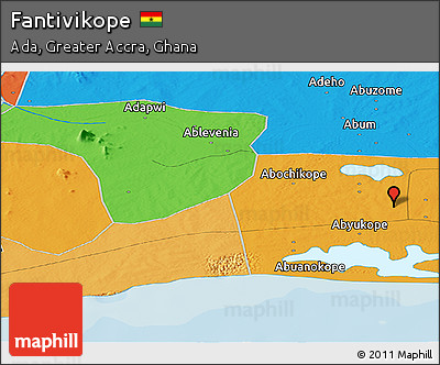 Political Panoramic Map of Fantivikope