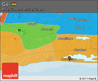 Political Panoramic Map of Goi