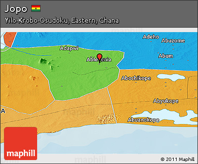 Political Panoramic Map of Jopo