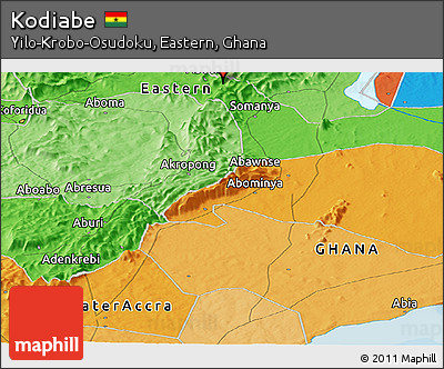 Political Panoramic Map of Kodiabe