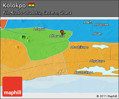 Political Panoramic Map of Kolokpo
