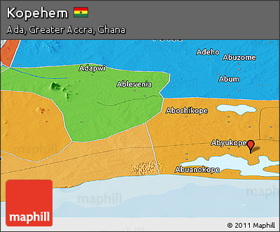 Political Panoramic Map of Kopehem