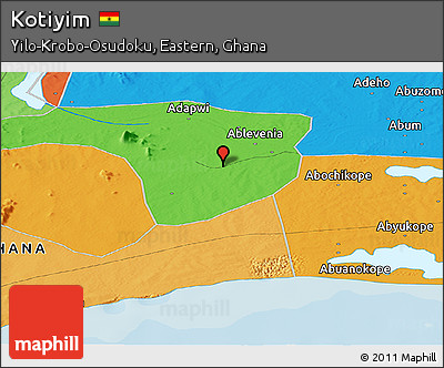 Political Panoramic Map of Kotiyim
