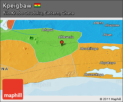 Political Panoramic Map of Kpeigbaw