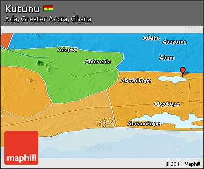 Political Panoramic Map of Kutunu