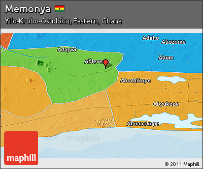 Political Panoramic Map of Memonya