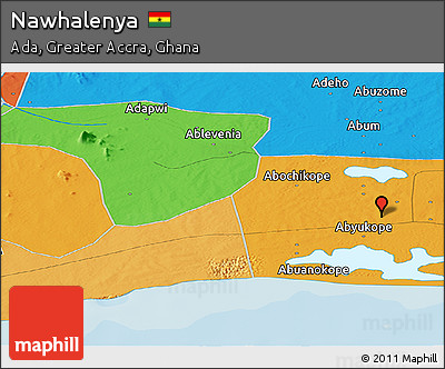 Political Panoramic Map of Nawhalenya
