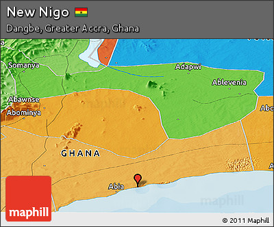 Political Panoramic Map of New Nigo