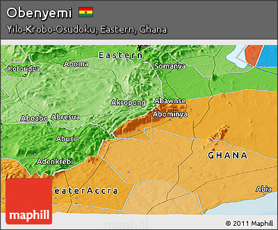 Political Panoramic Map of Obenyemi