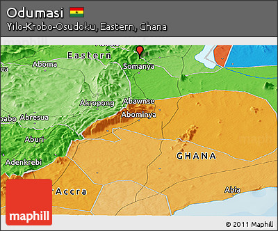 Political Panoramic Map of Odumasi