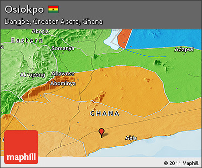 Political Panoramic Map of Osiokpo