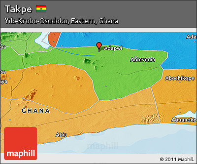Political Panoramic Map of Takpe