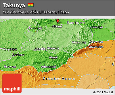 Political Panoramic Map of Takunya