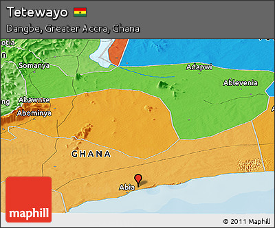 Political Panoramic Map of Tetewayo