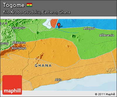 Political Panoramic Map of Togome