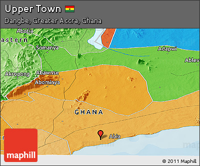 Political Panoramic Map of Upper Town