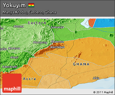 Political Panoramic Map of Yokuyim