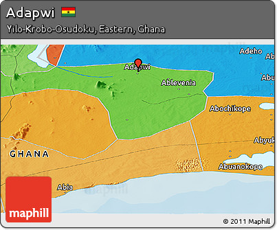 Political Panoramic Map of Adapwi