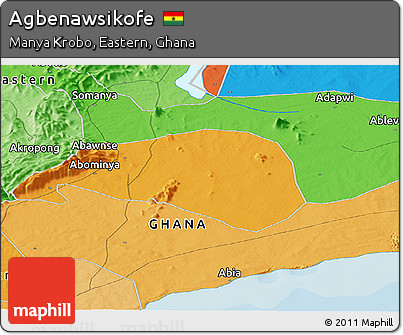 Political Panoramic Map of Agbenawsikofe